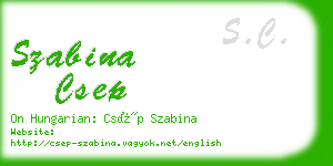 szabina csep business card